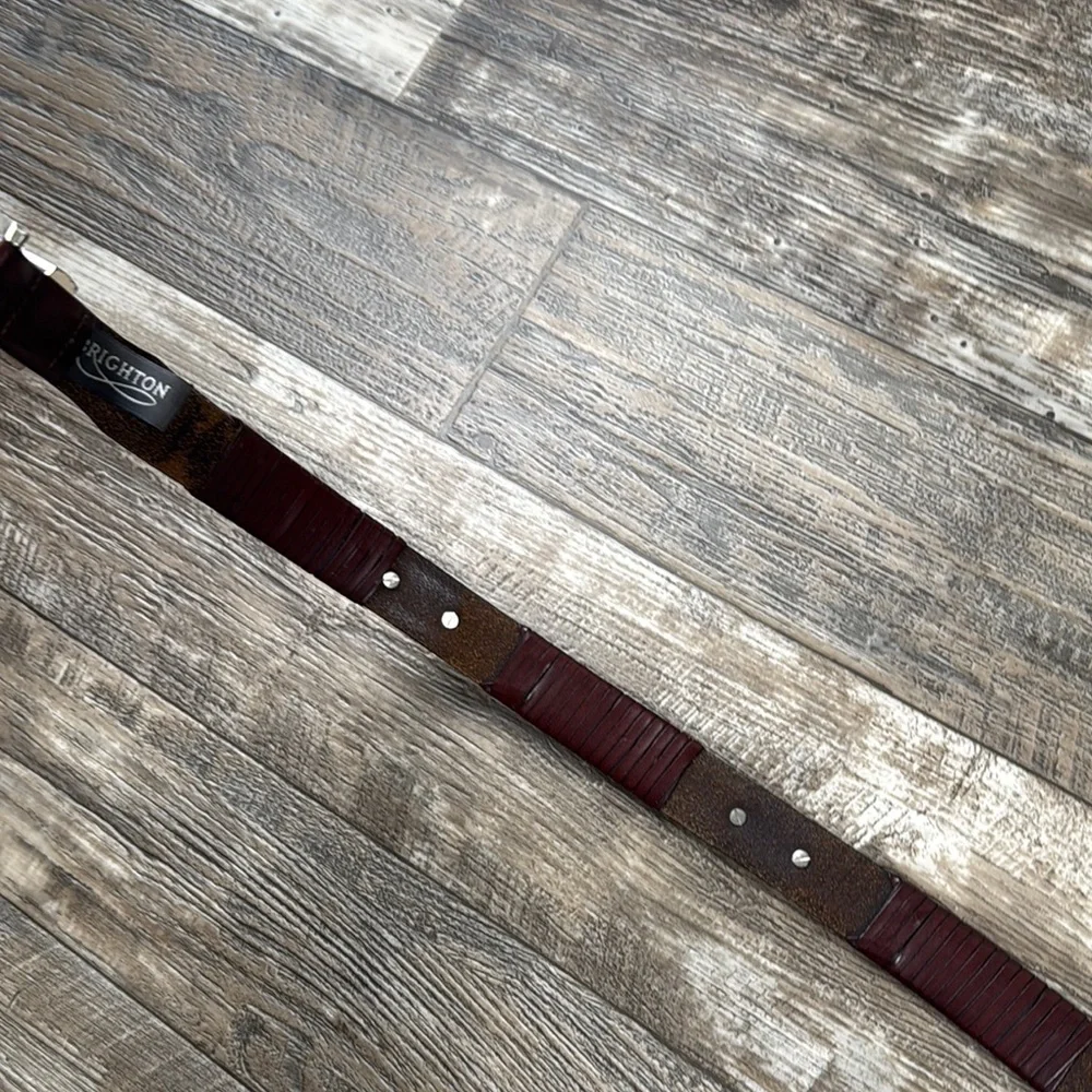 Vintage BRIGHTON Men's Leather Belt - Brown, Size 40